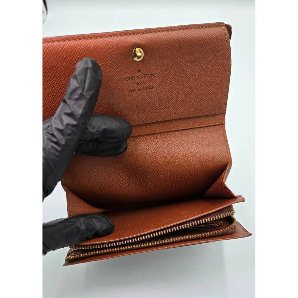 Louis Vuitton‎ Monogram Canvas Small Wallet Snap Closure Authentic